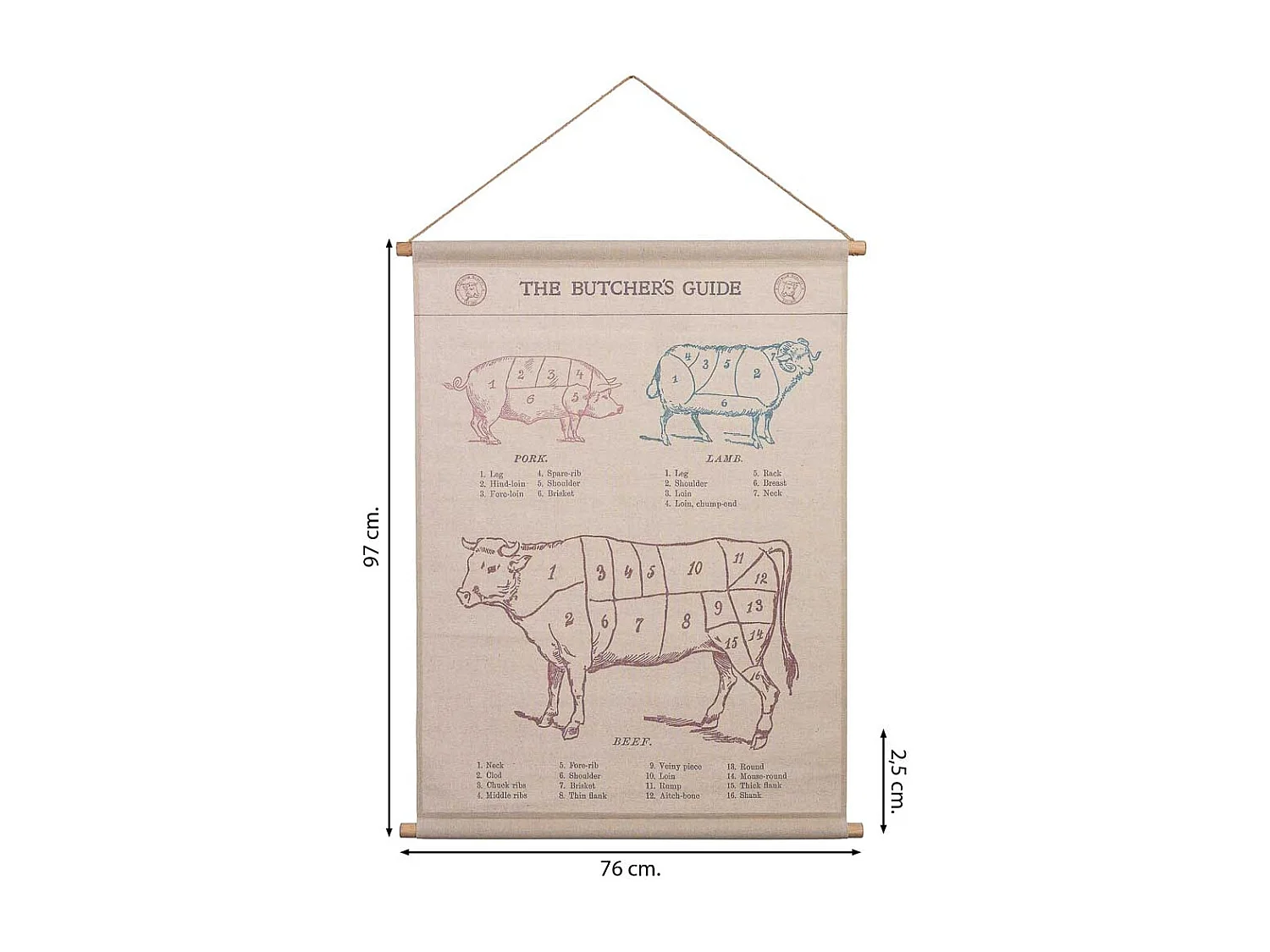 Bedruckte Stoff-Pergamentleinwand