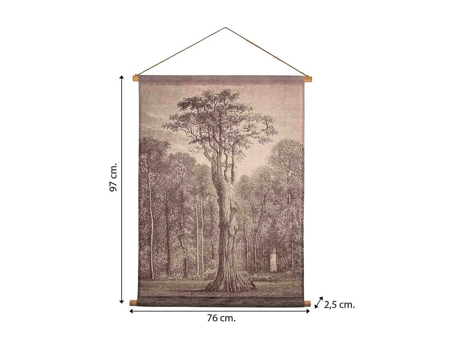 Toile imprimée en parchemin