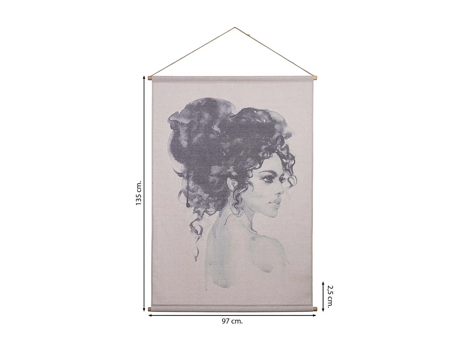 Lona de tecido impressa em pergaminho