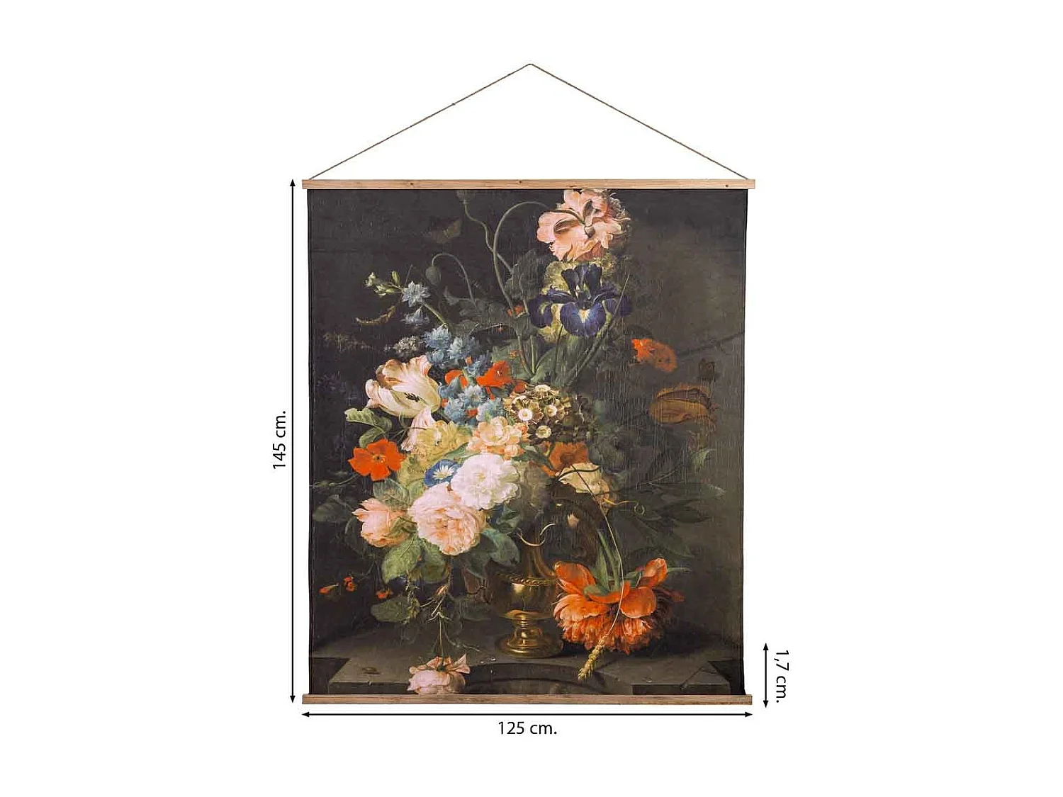 Lienzo pergamino de tela impresa 125x145x1,7h cm
