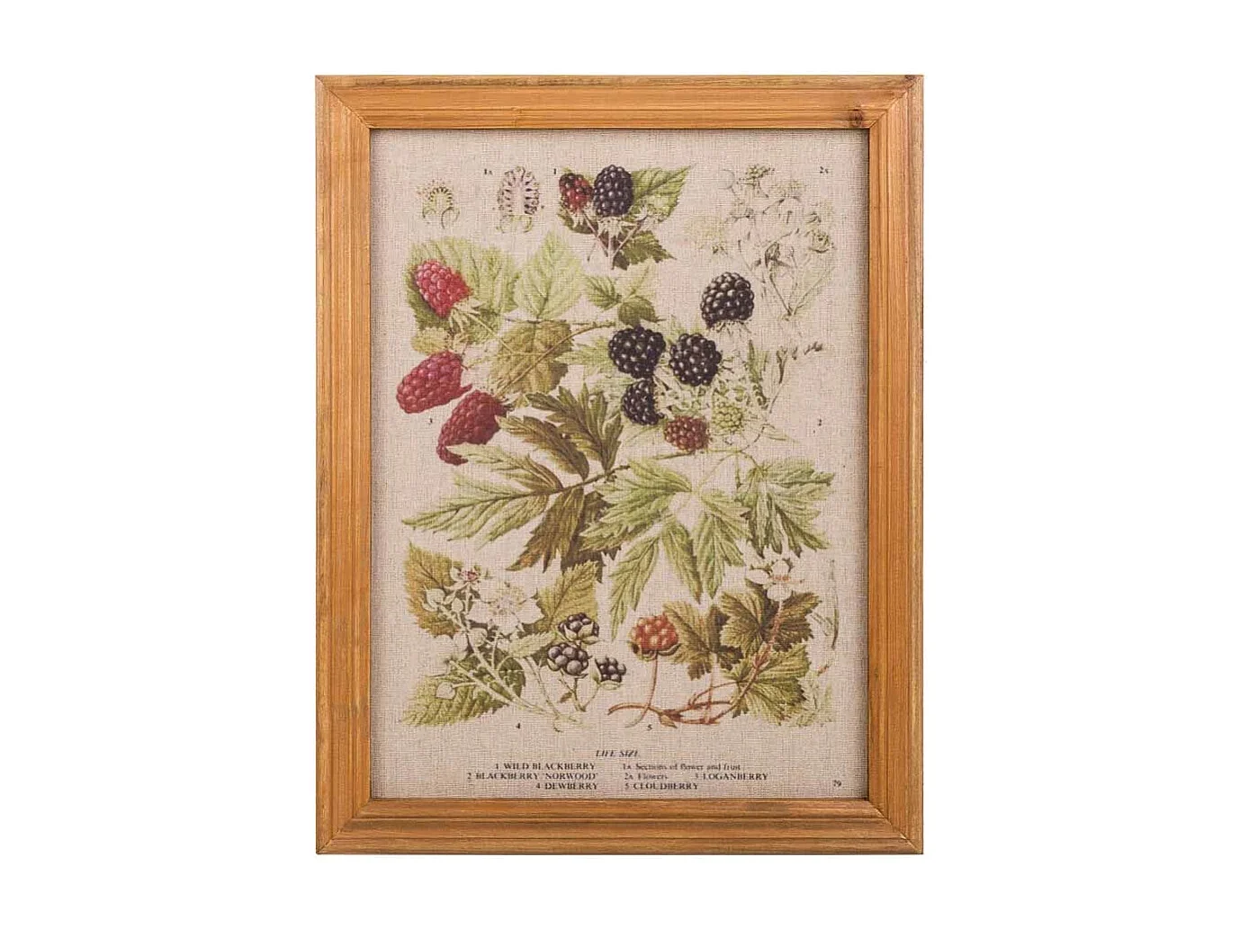 Cadre en bois et tissu imprimé