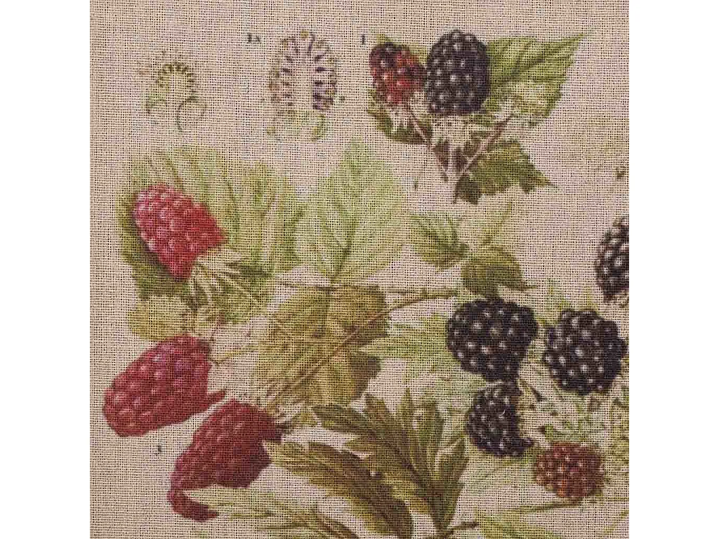 Cadre en bois et tissu imprimé