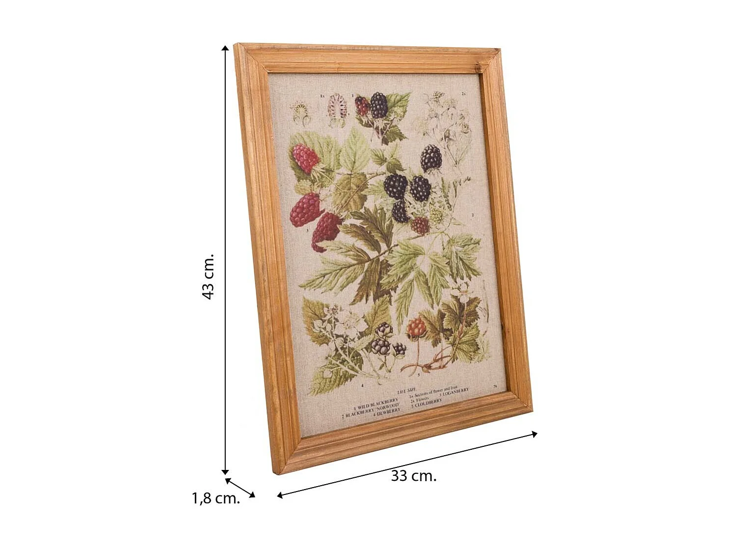 Cadre en bois et tissu imprimé