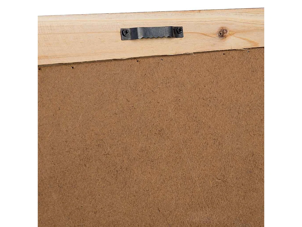 Rahmen aus Holz und bedrucktem Stoff