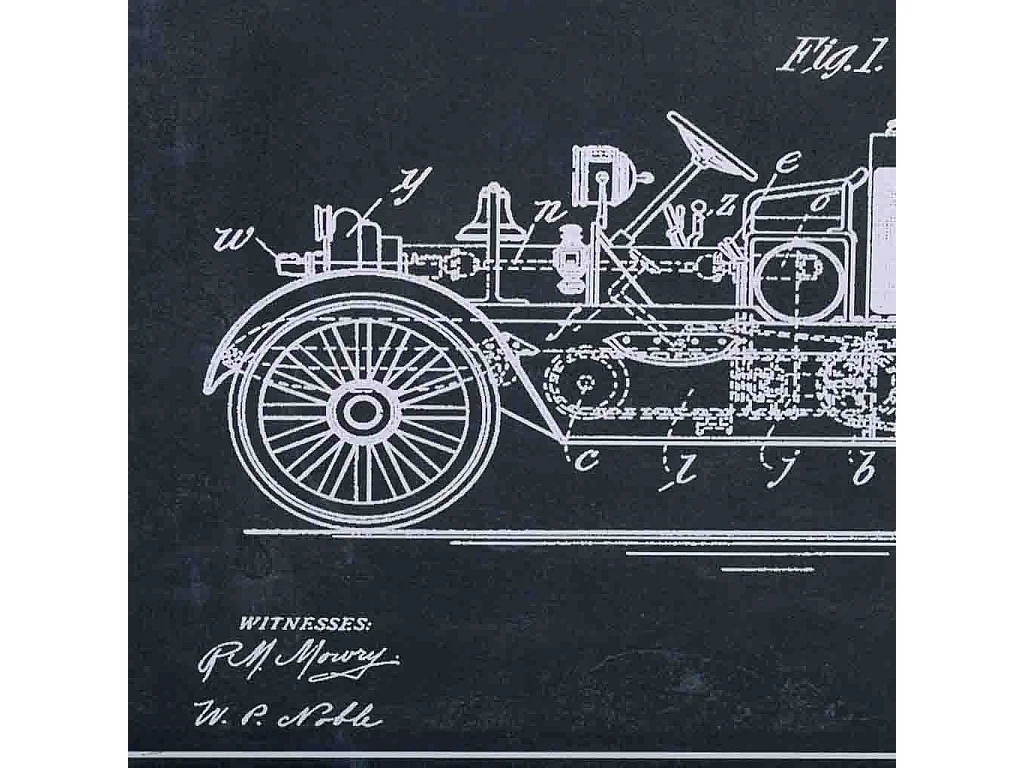 Quadro de madeira e tecido impresso