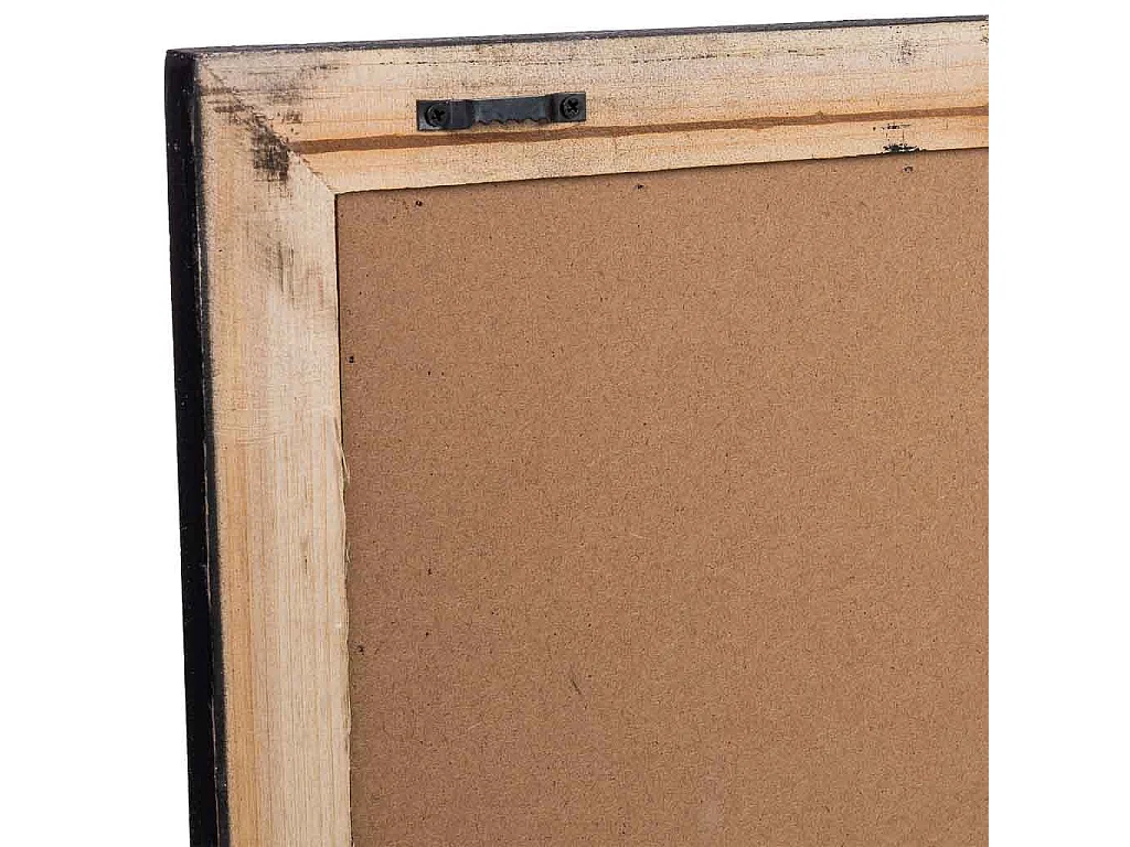 Quadro de madeira e tecido impresso