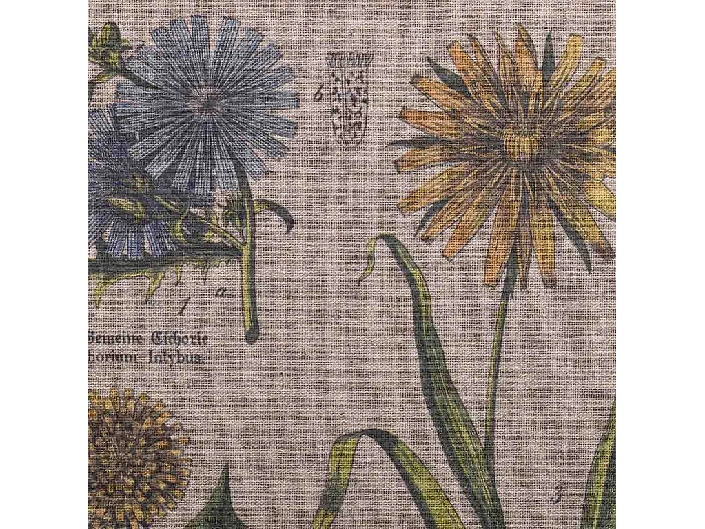 Quadro de madeira e tecido impresso