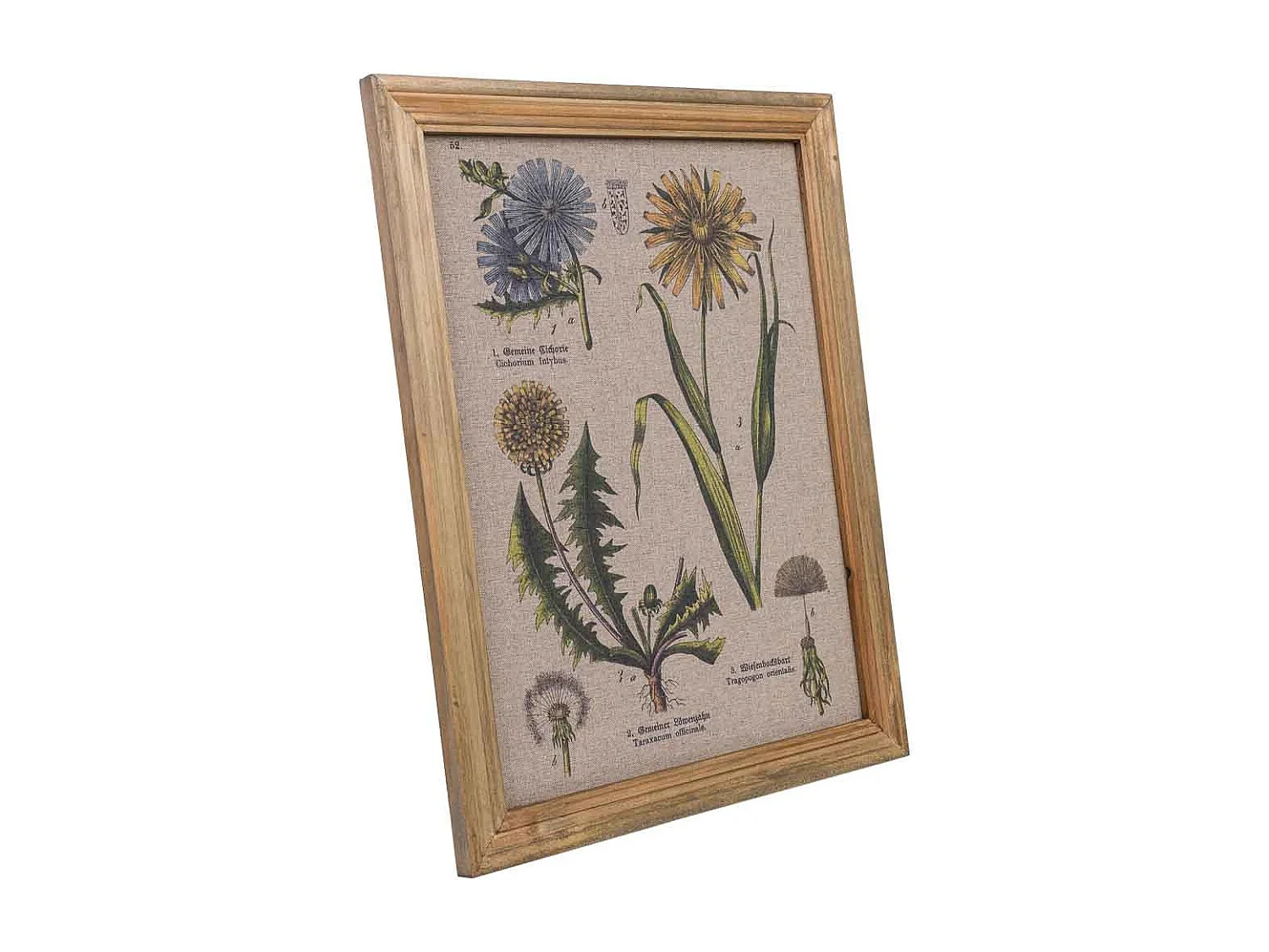 Quadro de madeira e tecido impresso