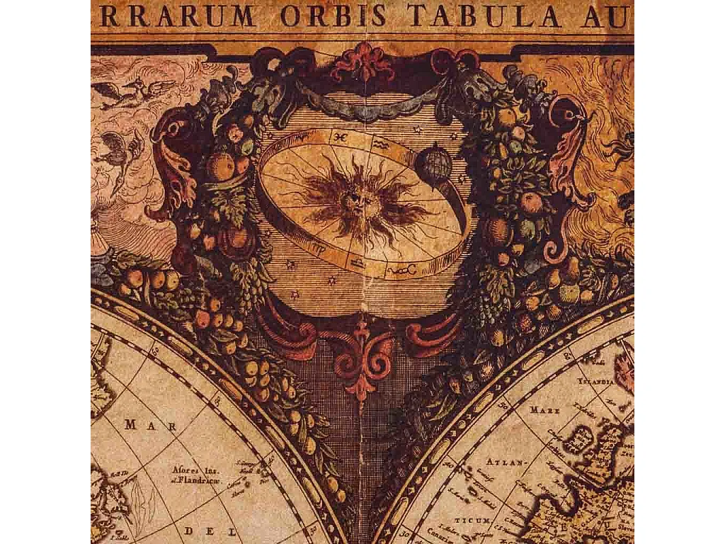 Toile imprimée en parchemin