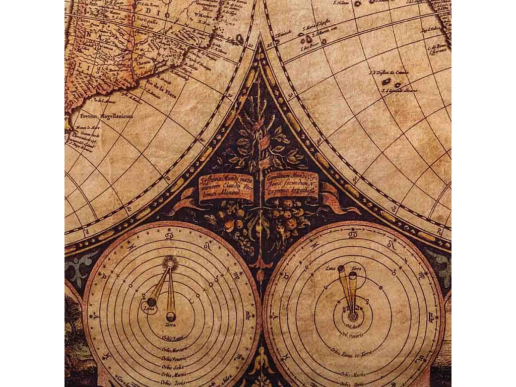 Toile imprimée en parchemin