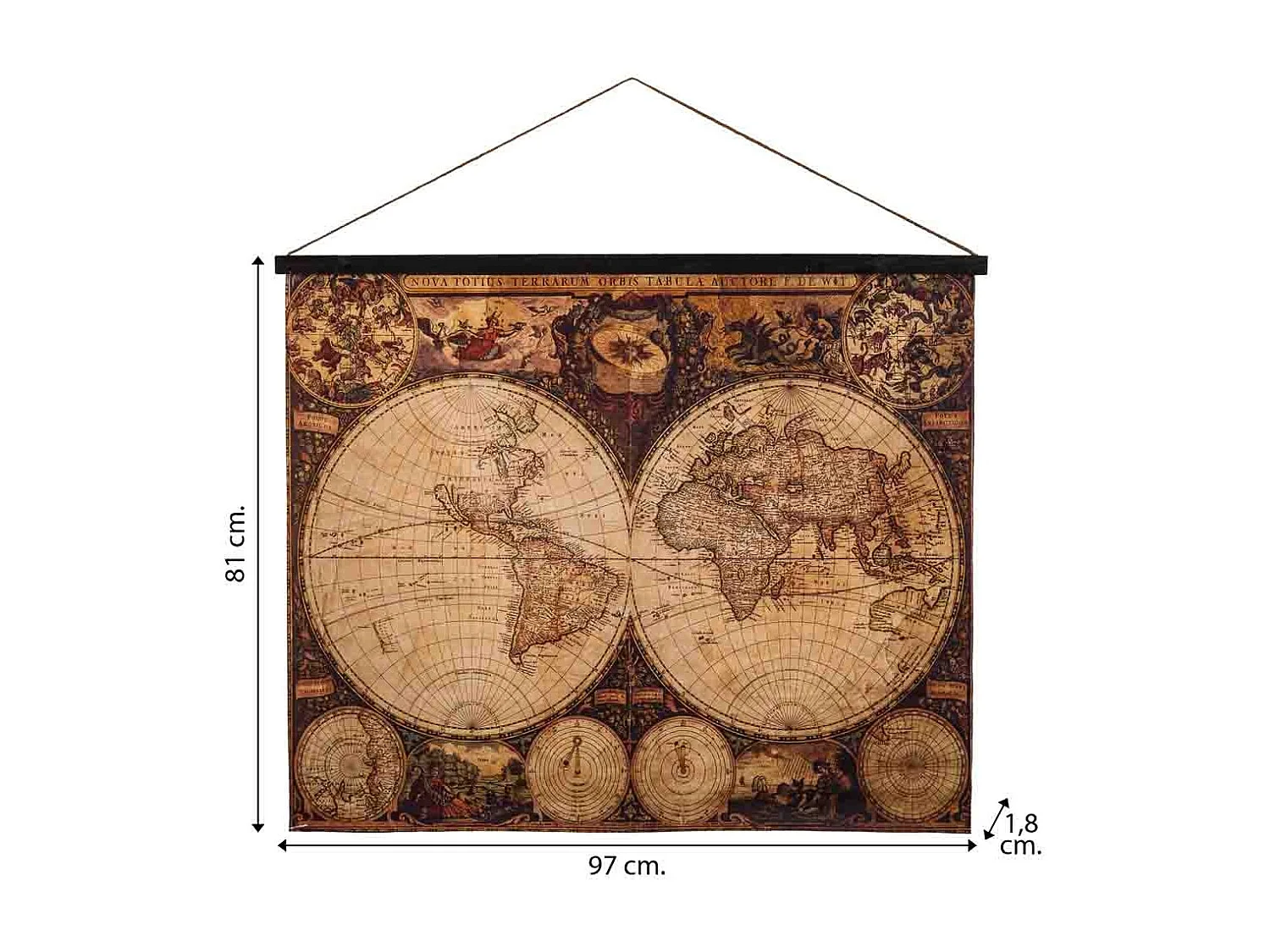 Toile imprimée en parchemin