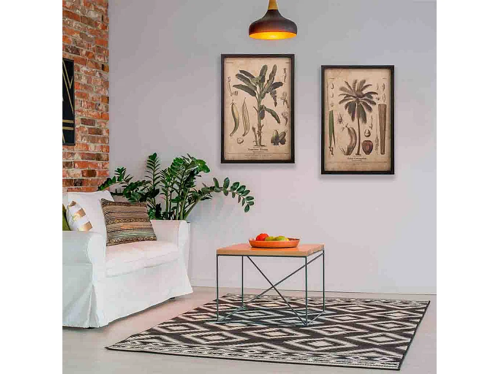 Rahmen aus Holz und Stoff