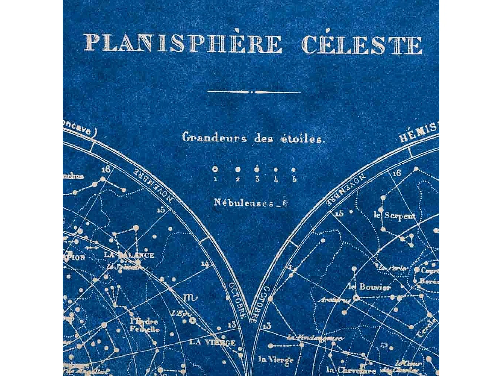 Toile imprimée en parchemin