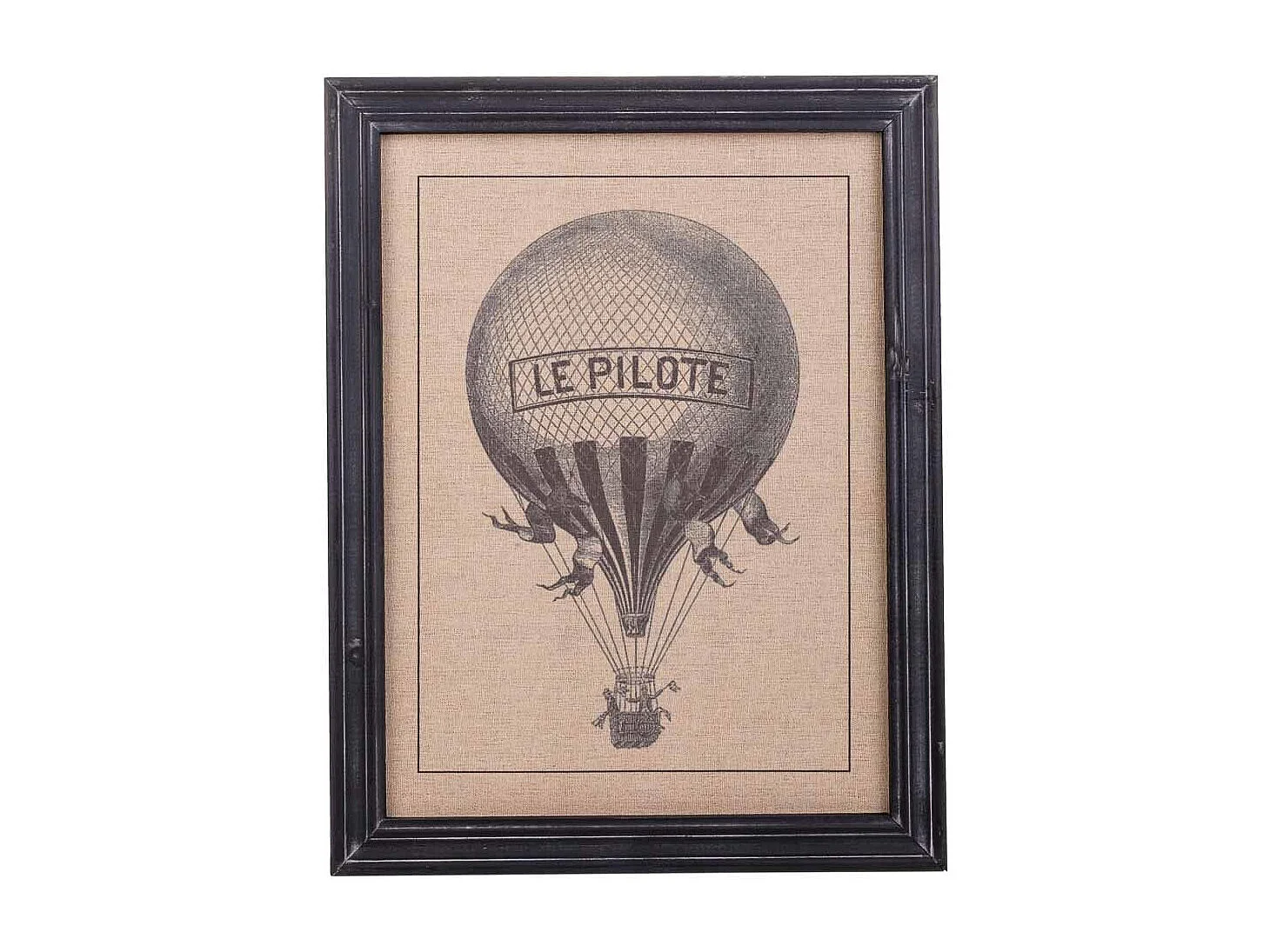 Quadro de madeira e tecido impresso