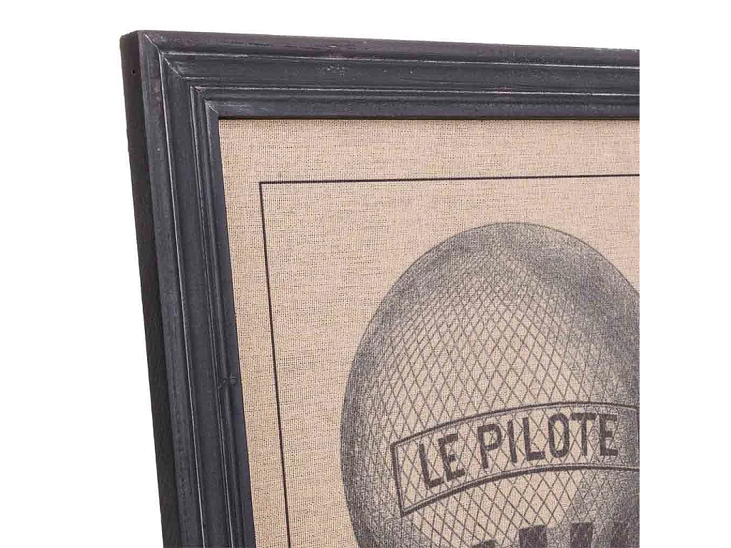 Quadro de madeira e tecido impresso