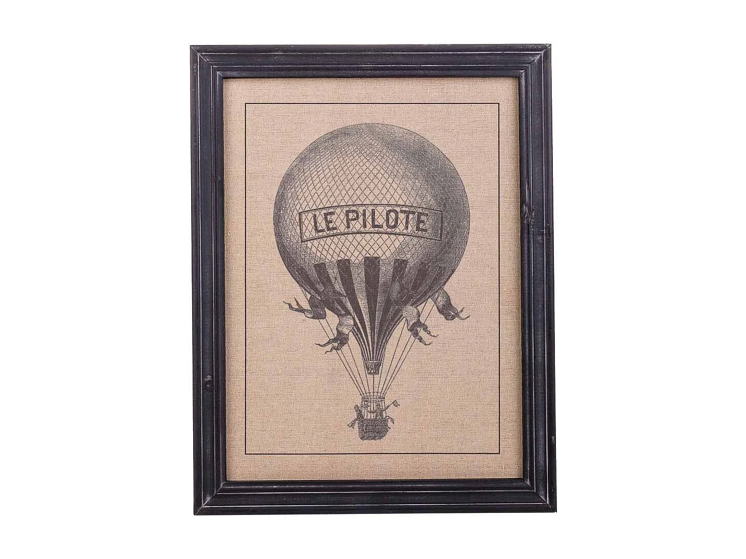 Quadro de madeira e tecido impresso