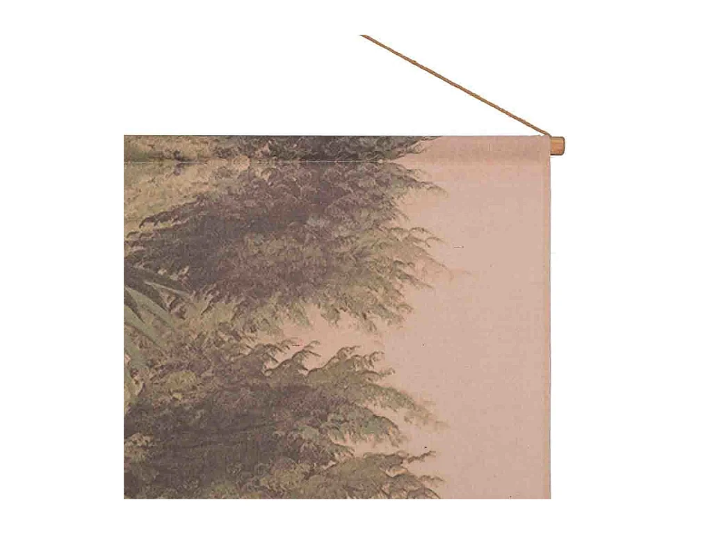 Toile de lin imprimée en parchemin