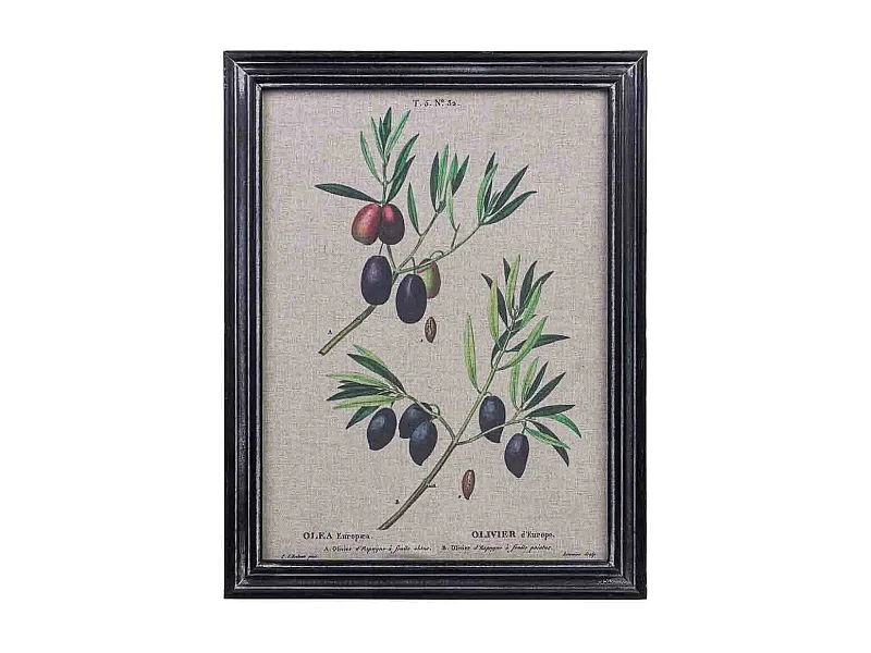 Rahmen aus Holz und bedrucktem Stoff