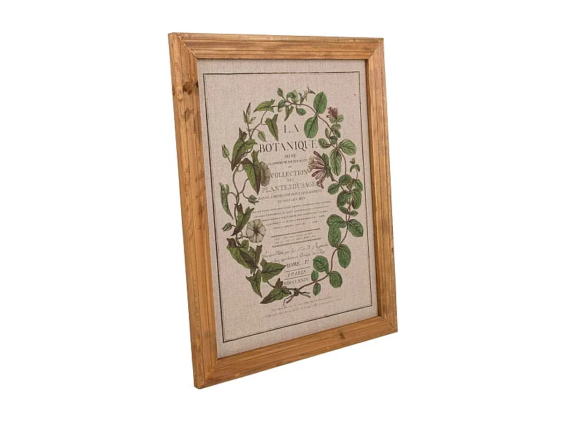 Cornice in legno e tessuto stampato