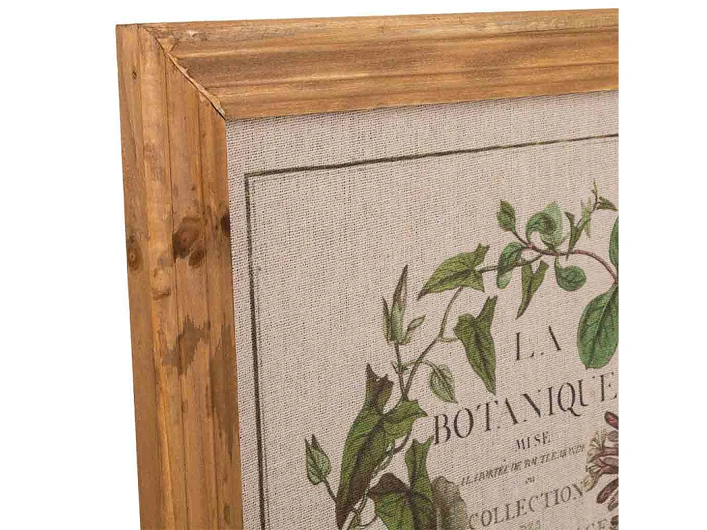 Quadro de madeira e tecido impresso
