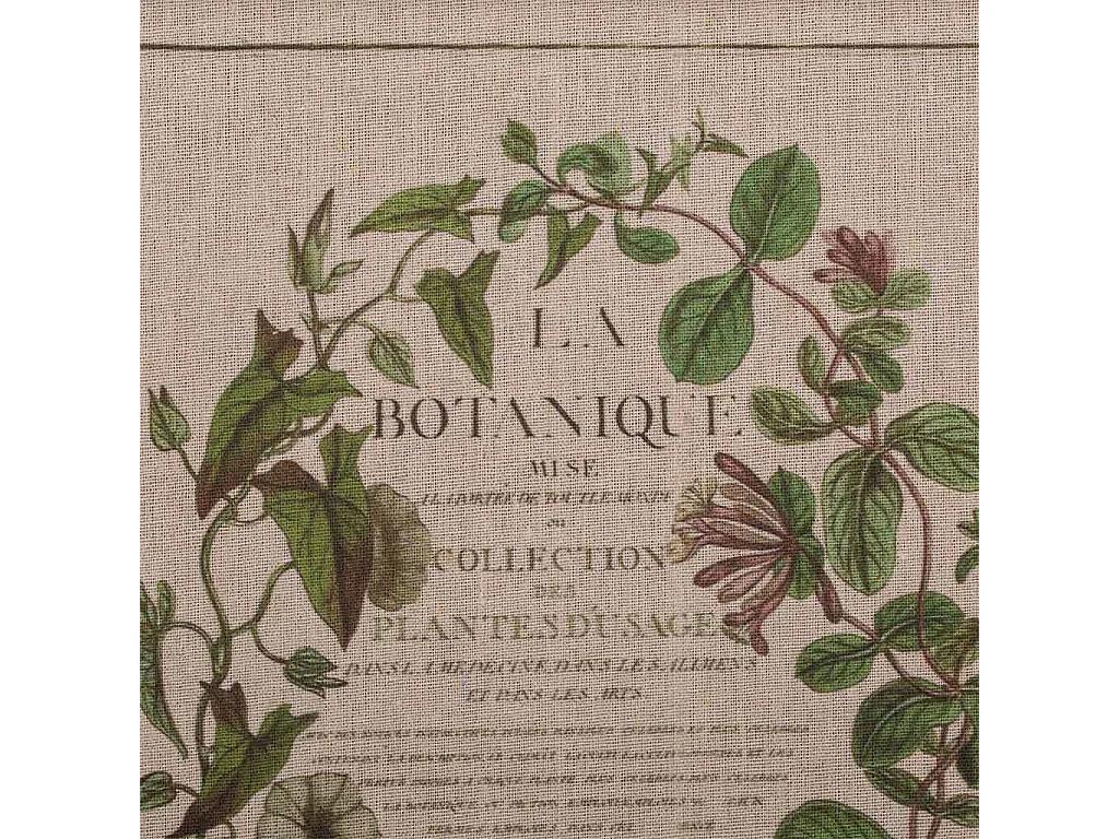 Quadro de madeira e tecido impresso