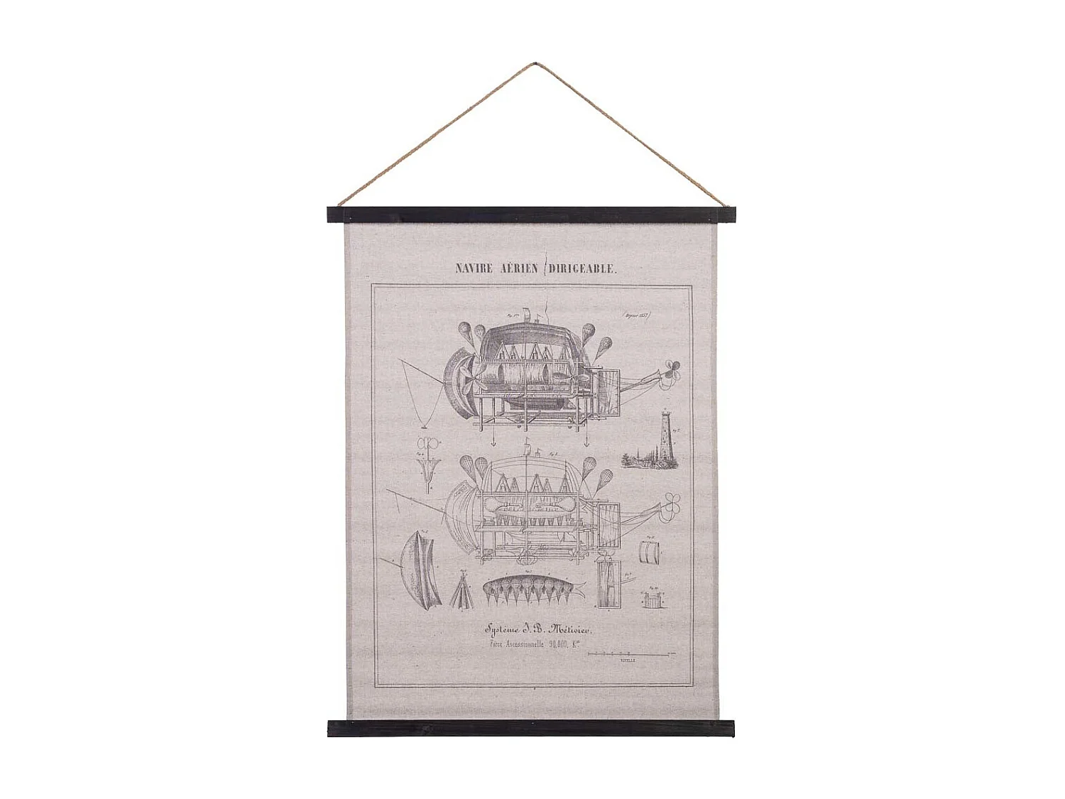 Liezo pergamino de tela impresa 65x85x1,7