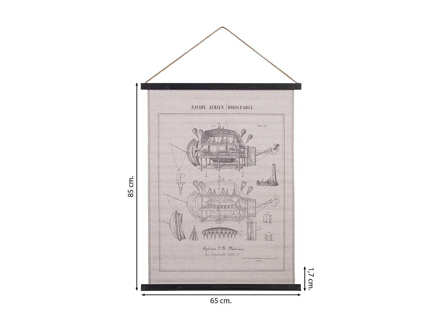 Lona de tecido impressa em pergaminho