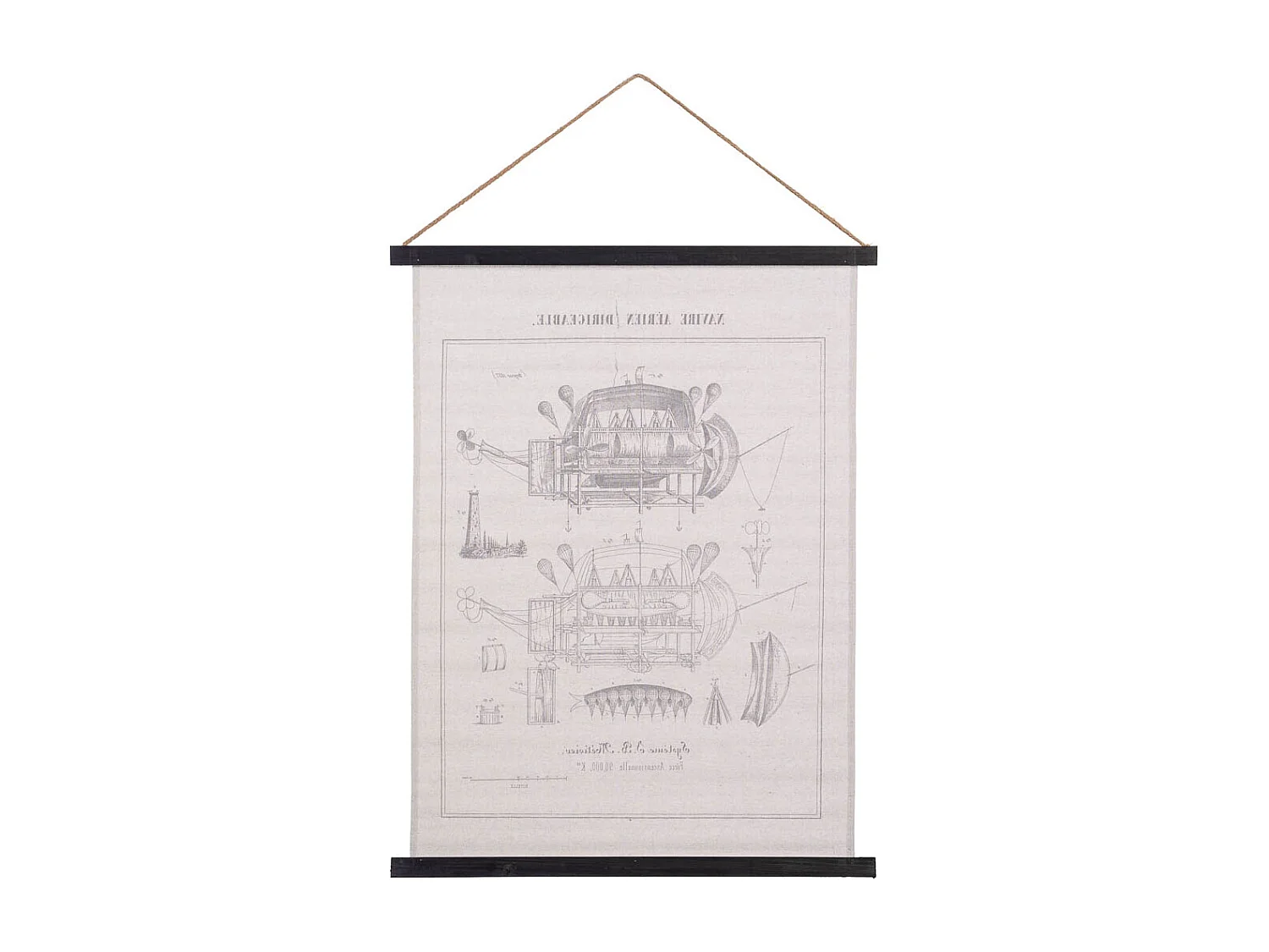 Lona de tecido impressa em pergaminho