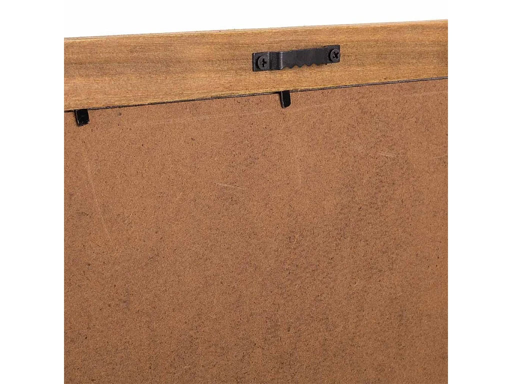 Rahmen aus Holz und bedrucktem Stoff