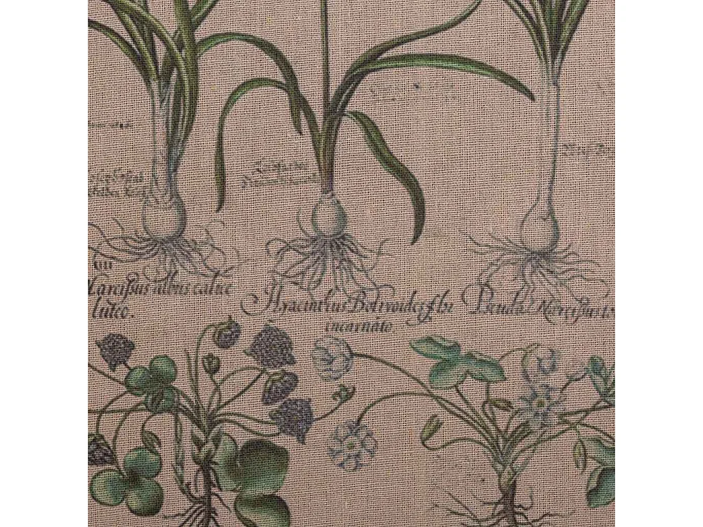 Quadro de madeira e tecido impresso