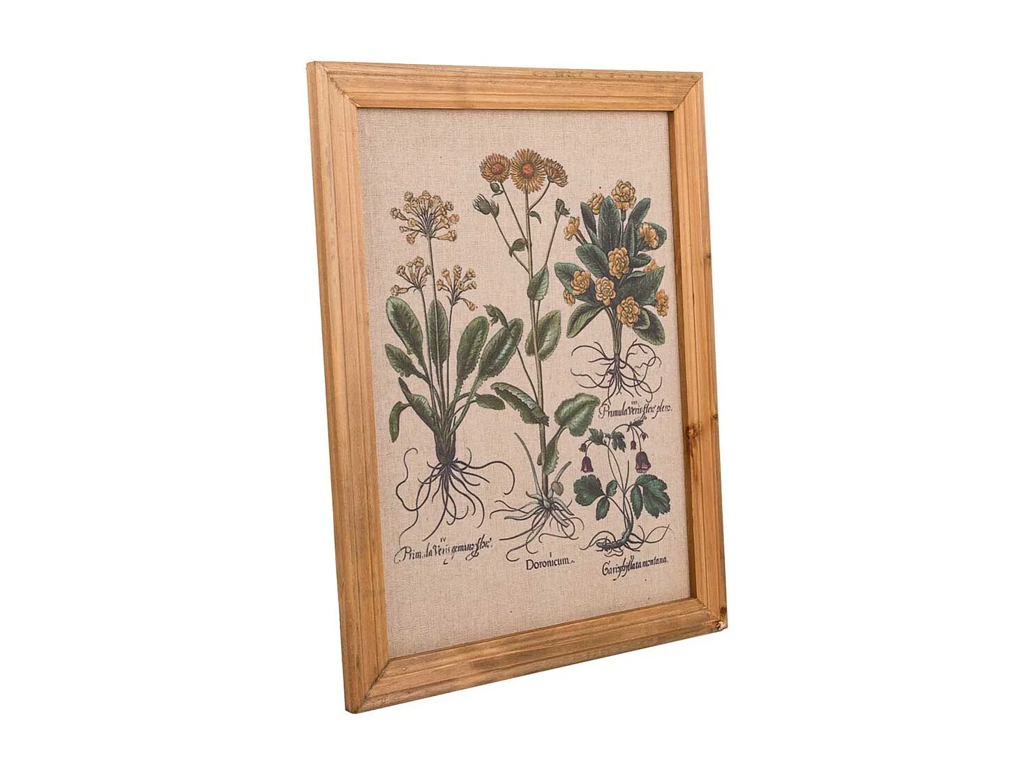 Cornice in legno e tessuto stampato