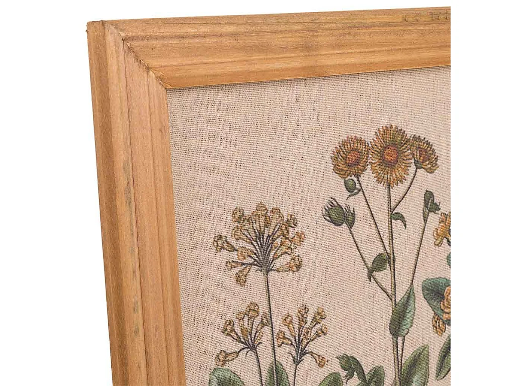 Cornice in legno e tessuto stampato