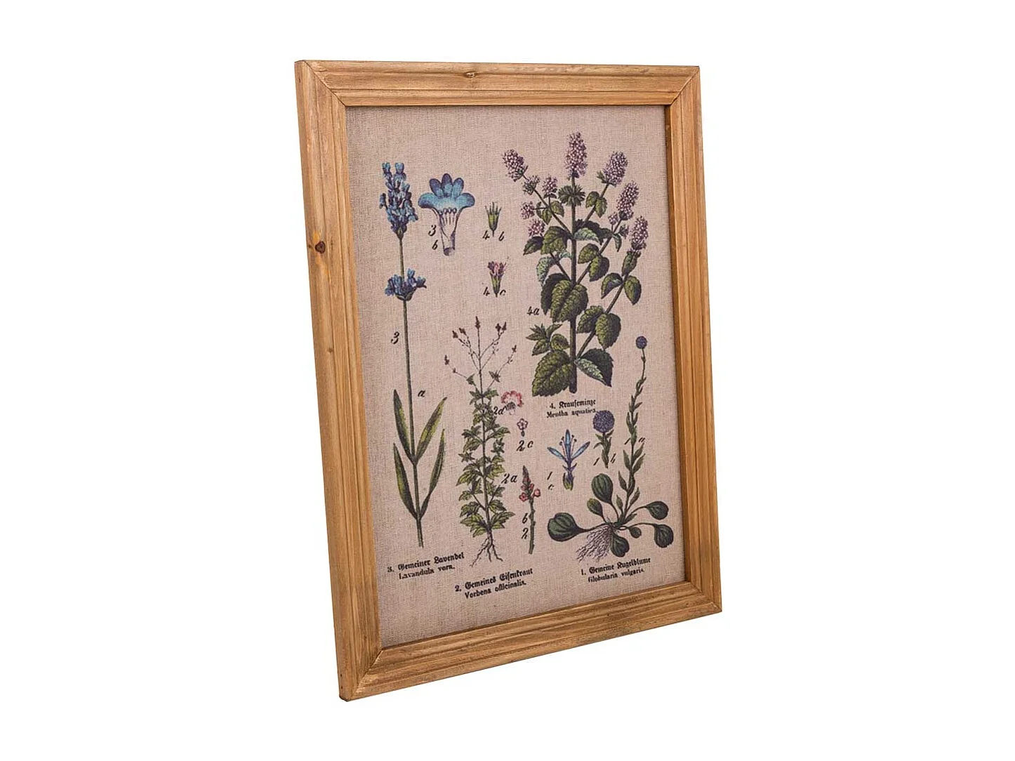 Cadre en bois et tissu imprimé