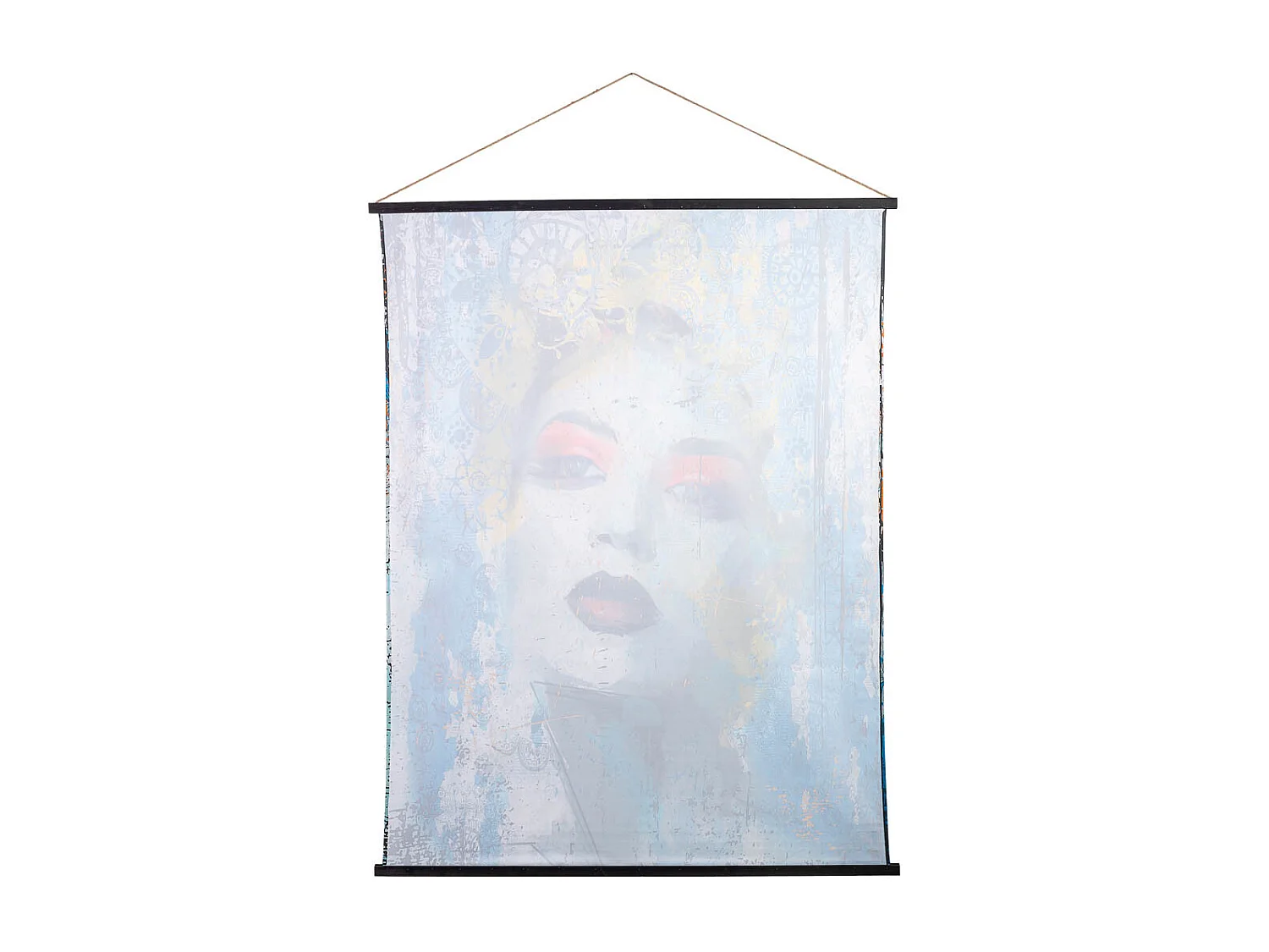 Leinwand aus bedrucktem Pergamentstoff, 125x160x1,7 cm