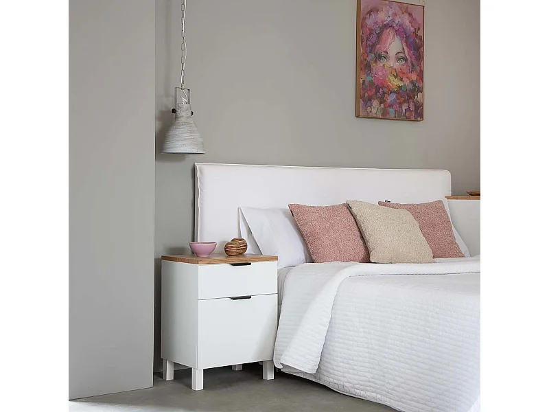 Quadro de madeira e tecido impresso