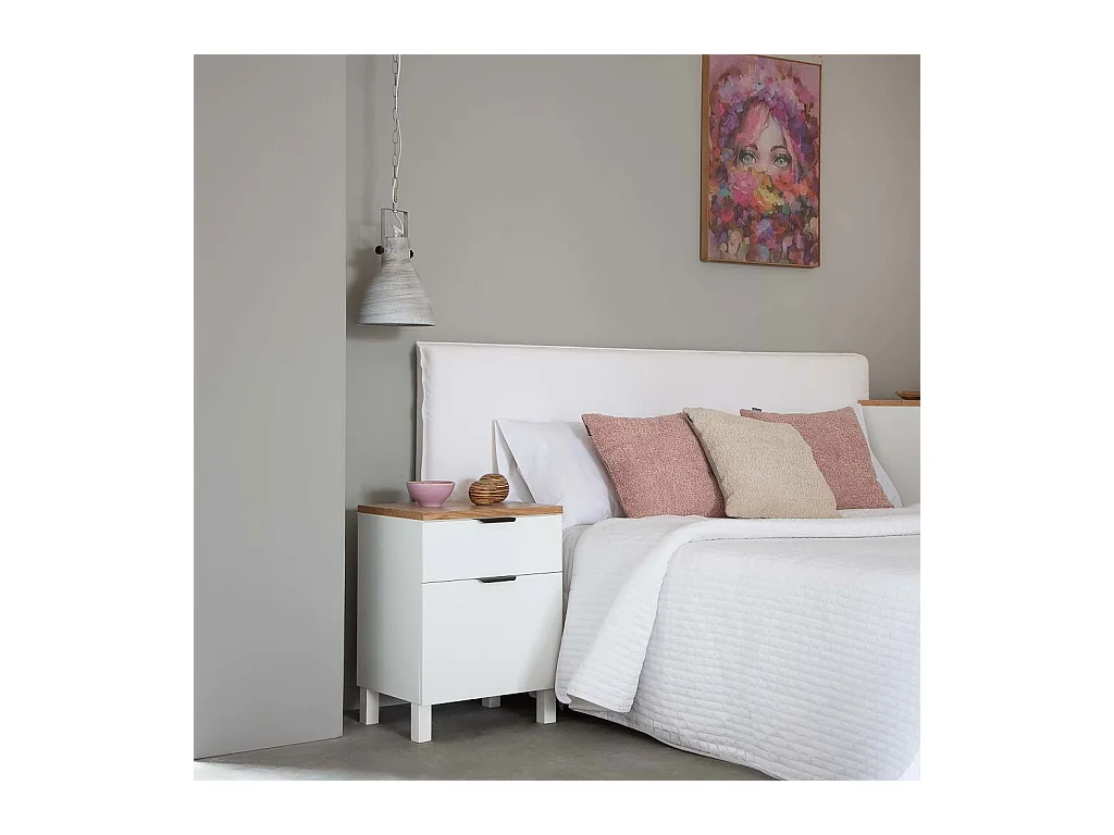 Cadre en bois et tissu imprimé