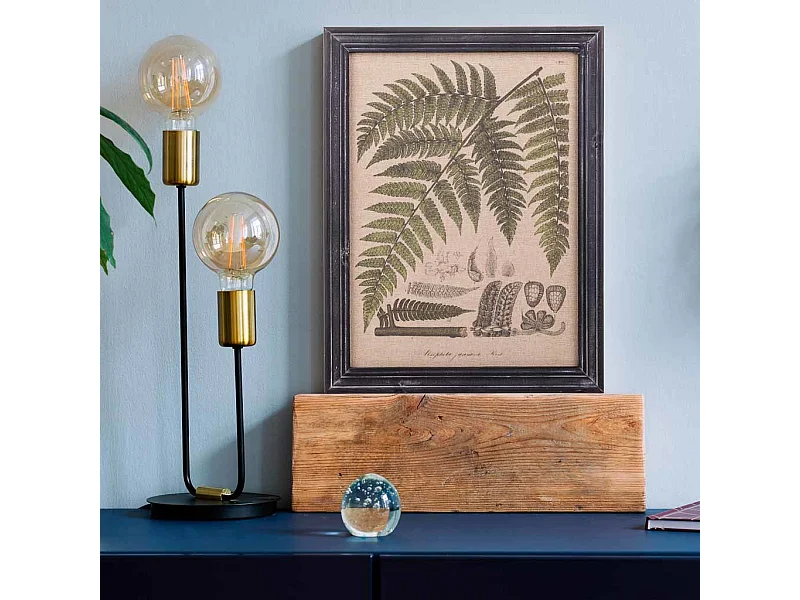 Cornice in legno e tessuto stampato