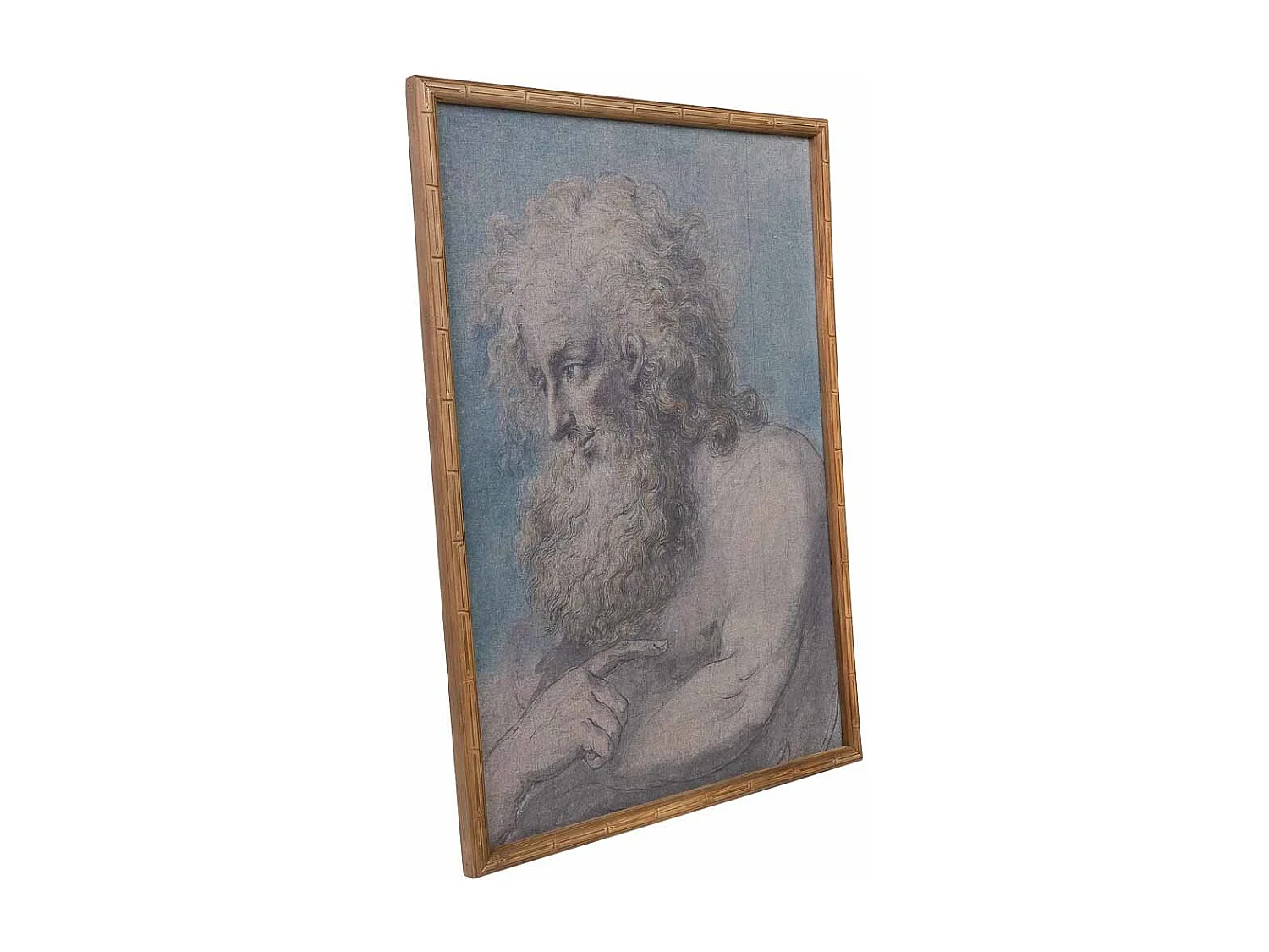 Quadro de madeira e tecido impresso