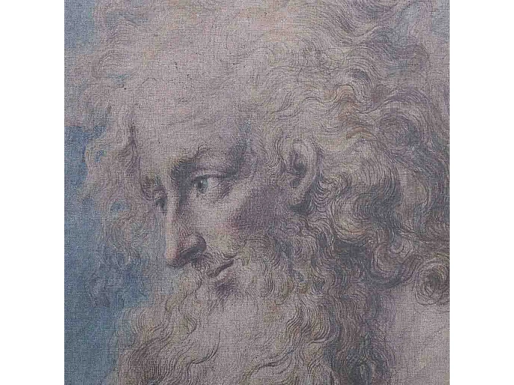 Quadro de madeira e tecido impresso