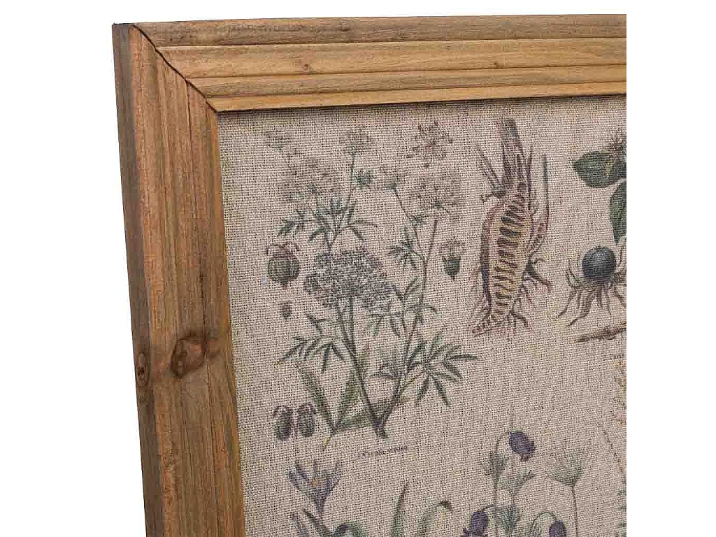 Rahmen aus Holz und bedrucktem Stoff