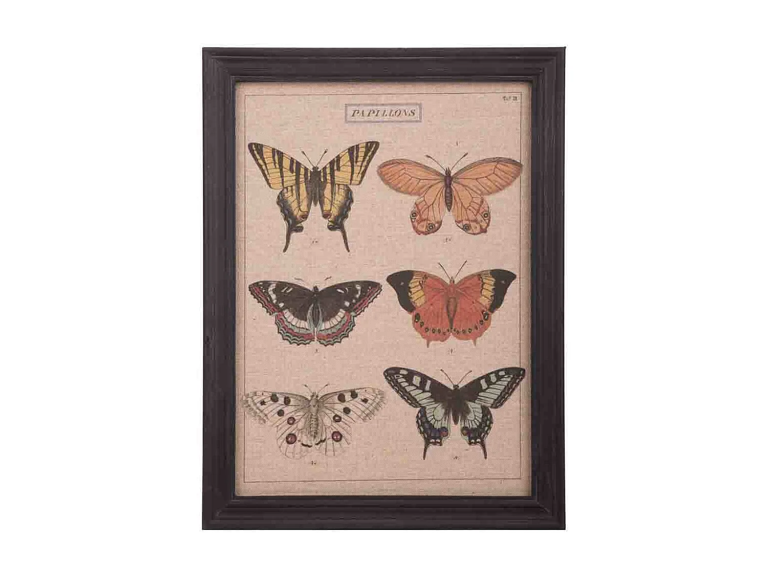 Quadro de madeira e tecido