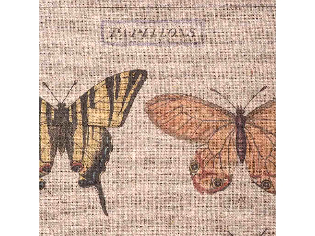 Quadro de madeira e tecido