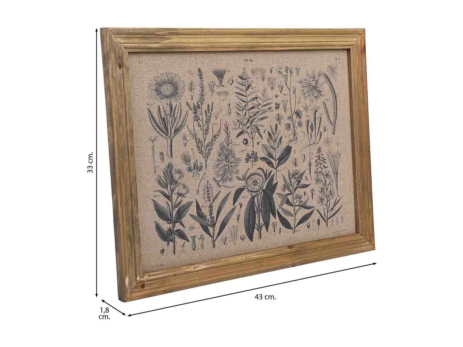 Cuadro de tela impresa y marco de madera 33x43x1,8