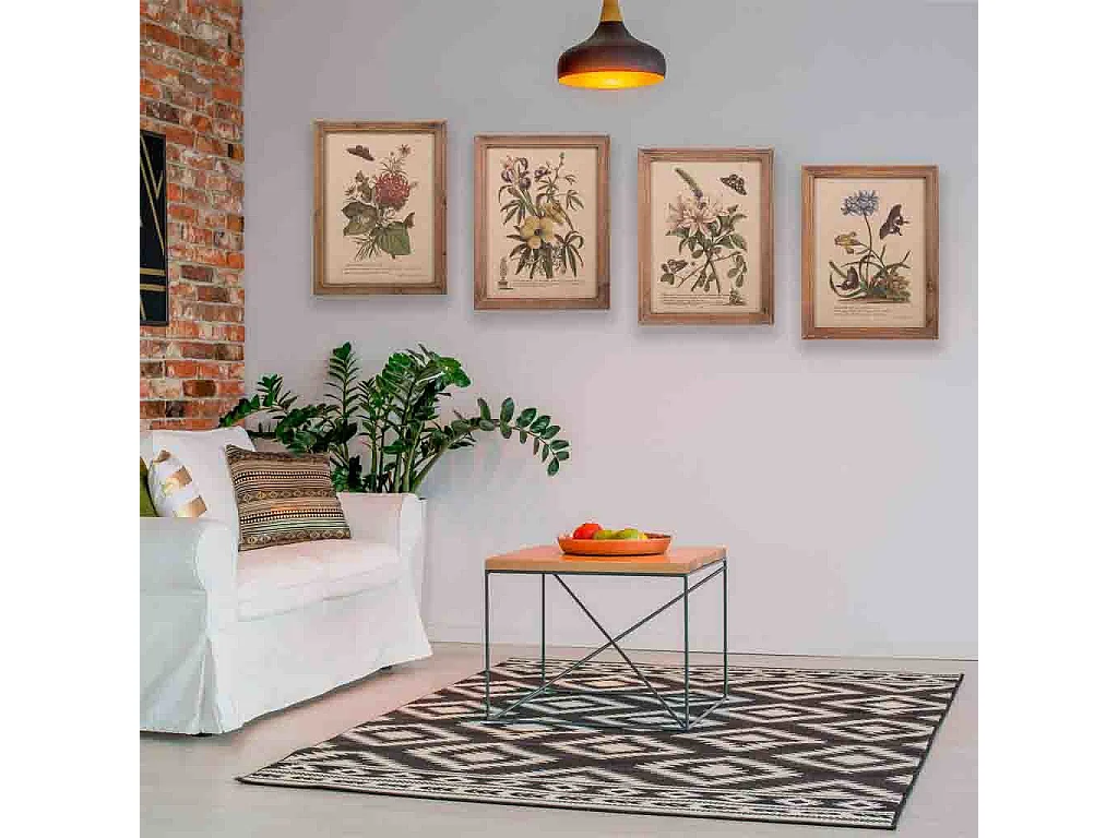 Rahmen aus Holz und Stoff