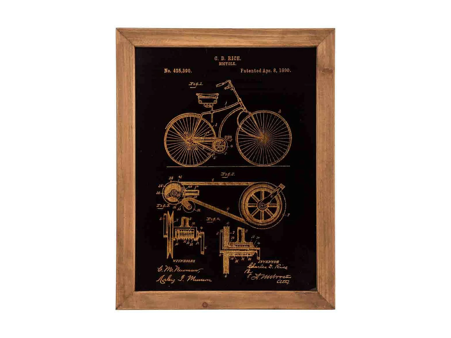 Holzrahmen mit goldener Oberfläche