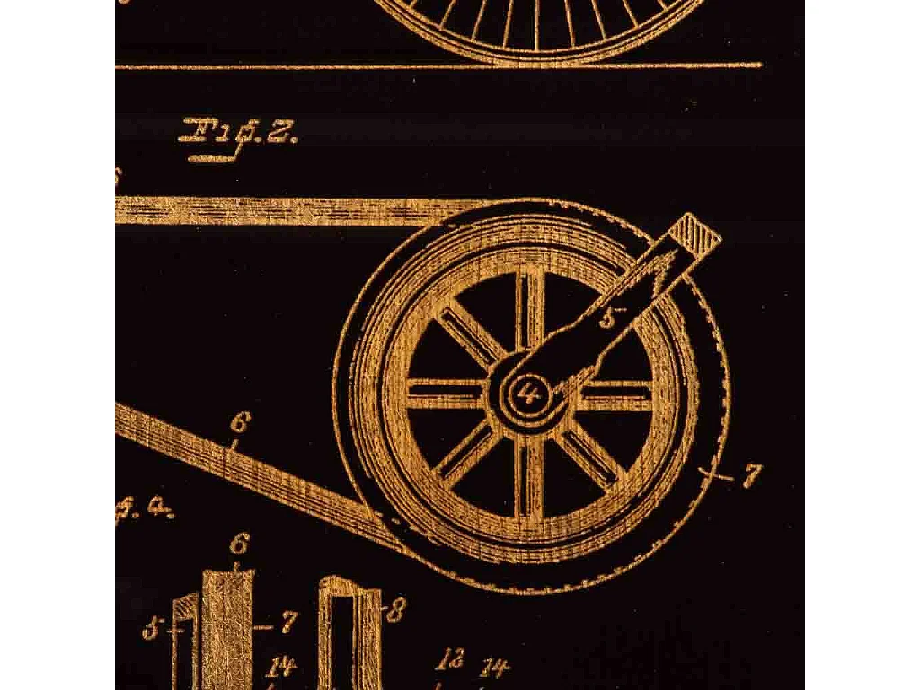 Cadre en bois avec une finition dorée