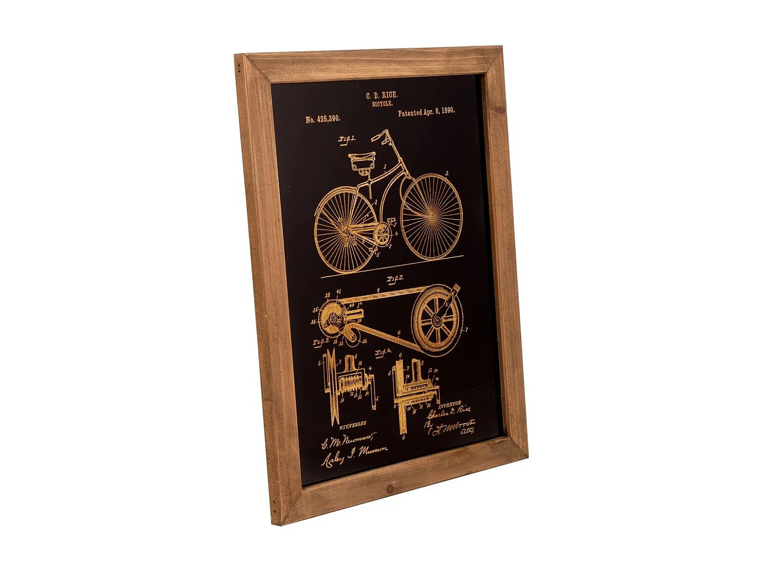 Holzrahmen mit goldener Oberfläche