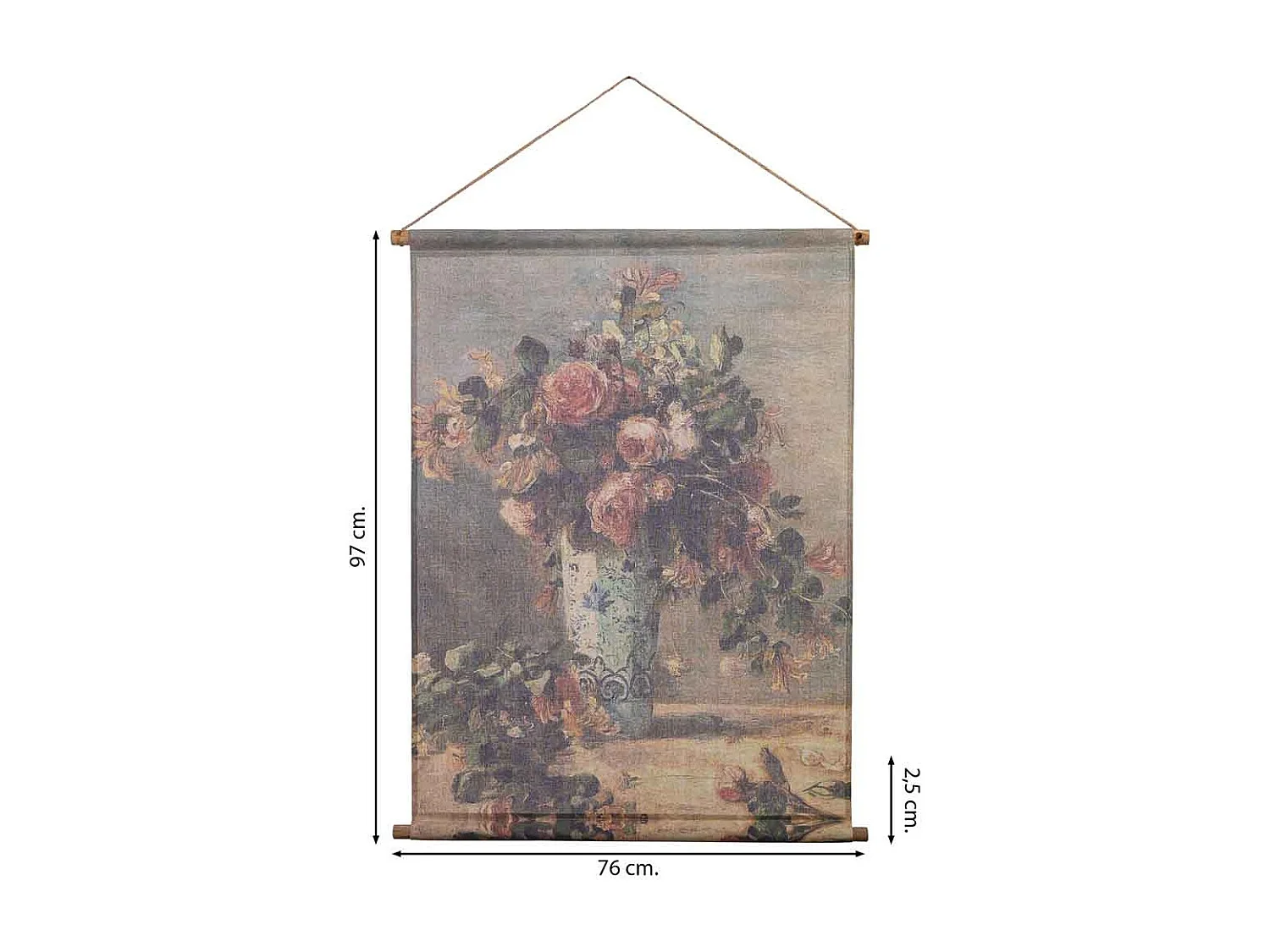 Lona de tecido impressa em pergaminho