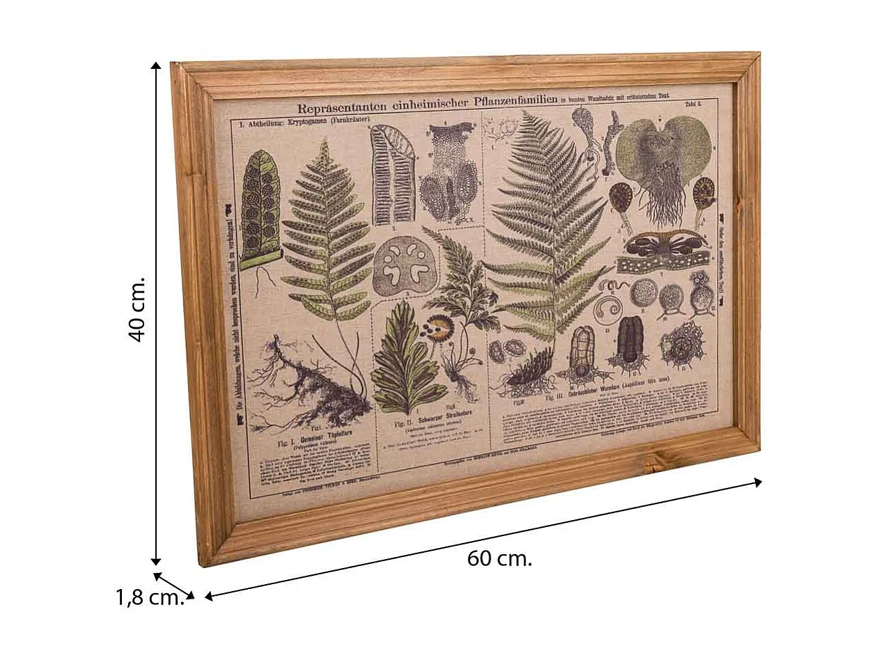 Cuadro de madera y tela impresa 40x60x1,8