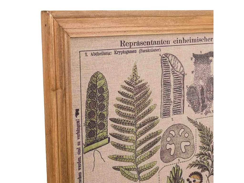 Rahmen aus Holz und bedrucktem Stoff